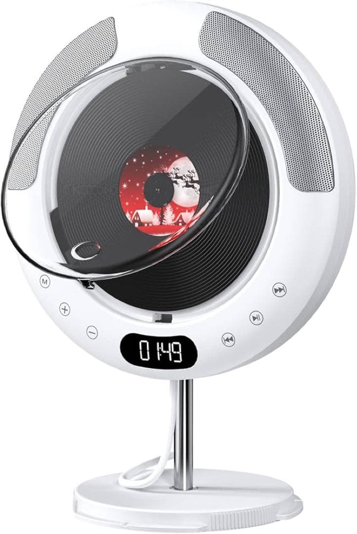 CDプレーヤー 卓上設置 CDラジオ 多機能 防塵 透明カバー ミニコンポ