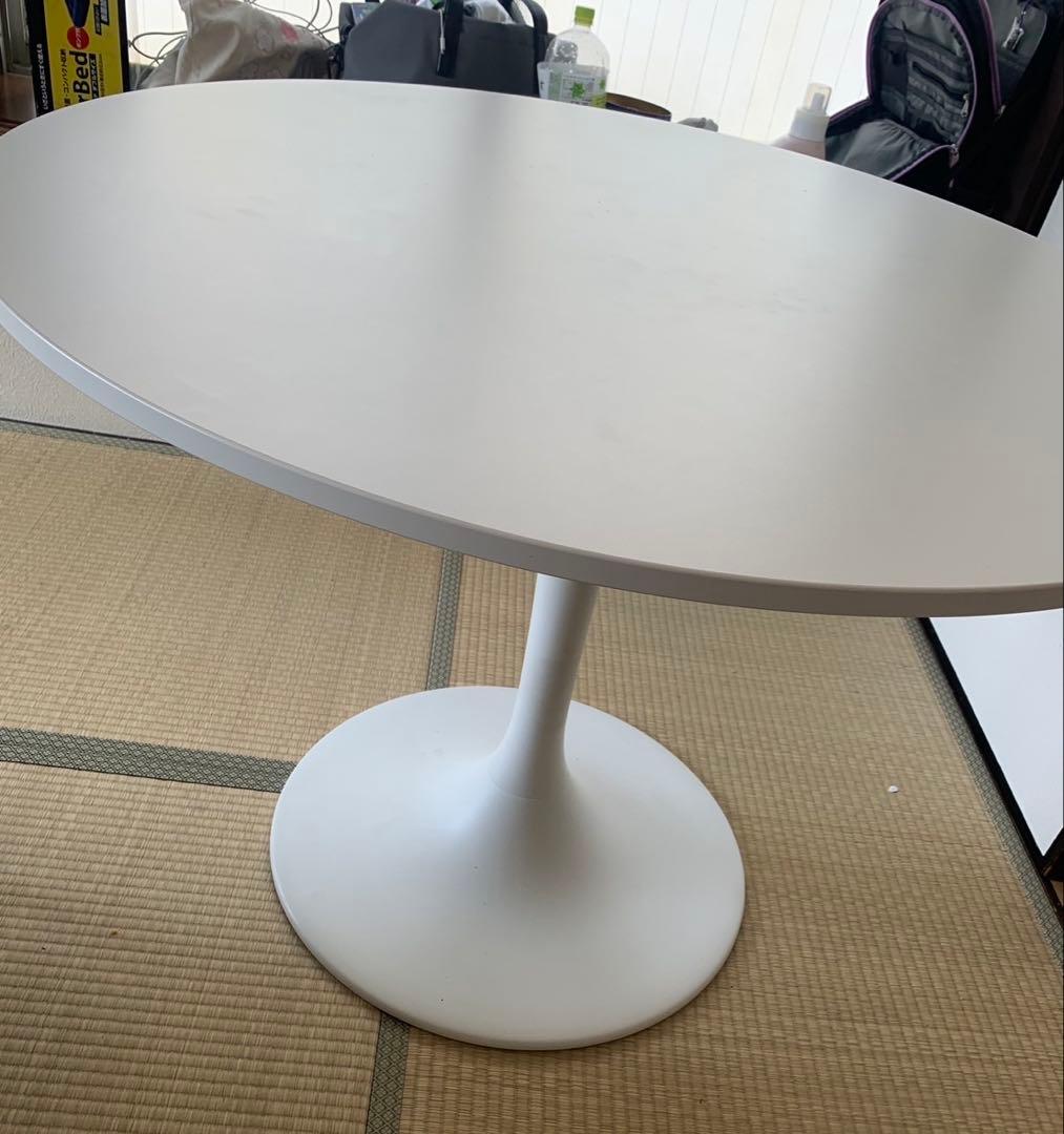 IKEA ホワイト 円形ダイニングテーブル