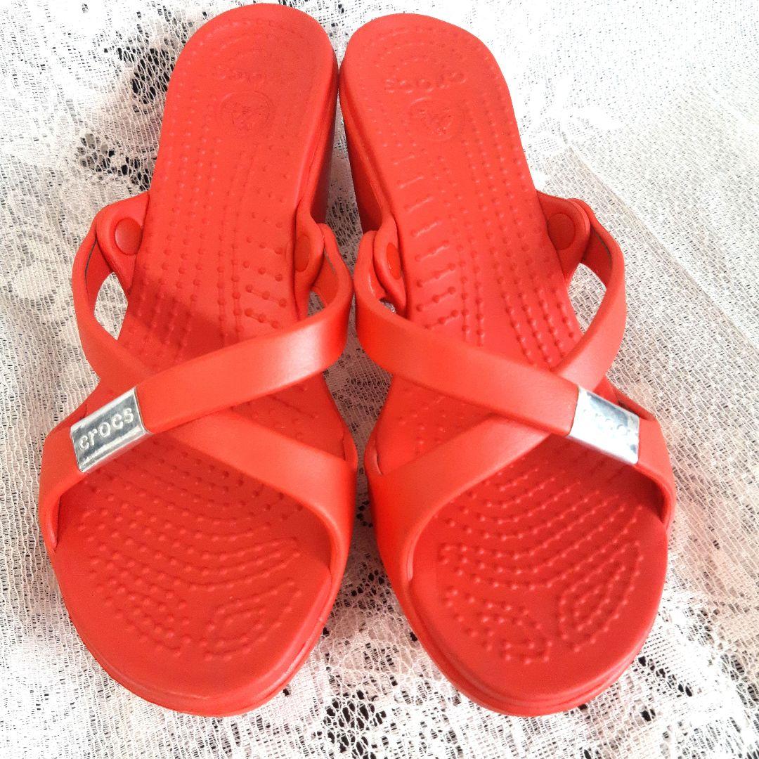 crocs　サイプラス　廃盤人気　 w6　レッド