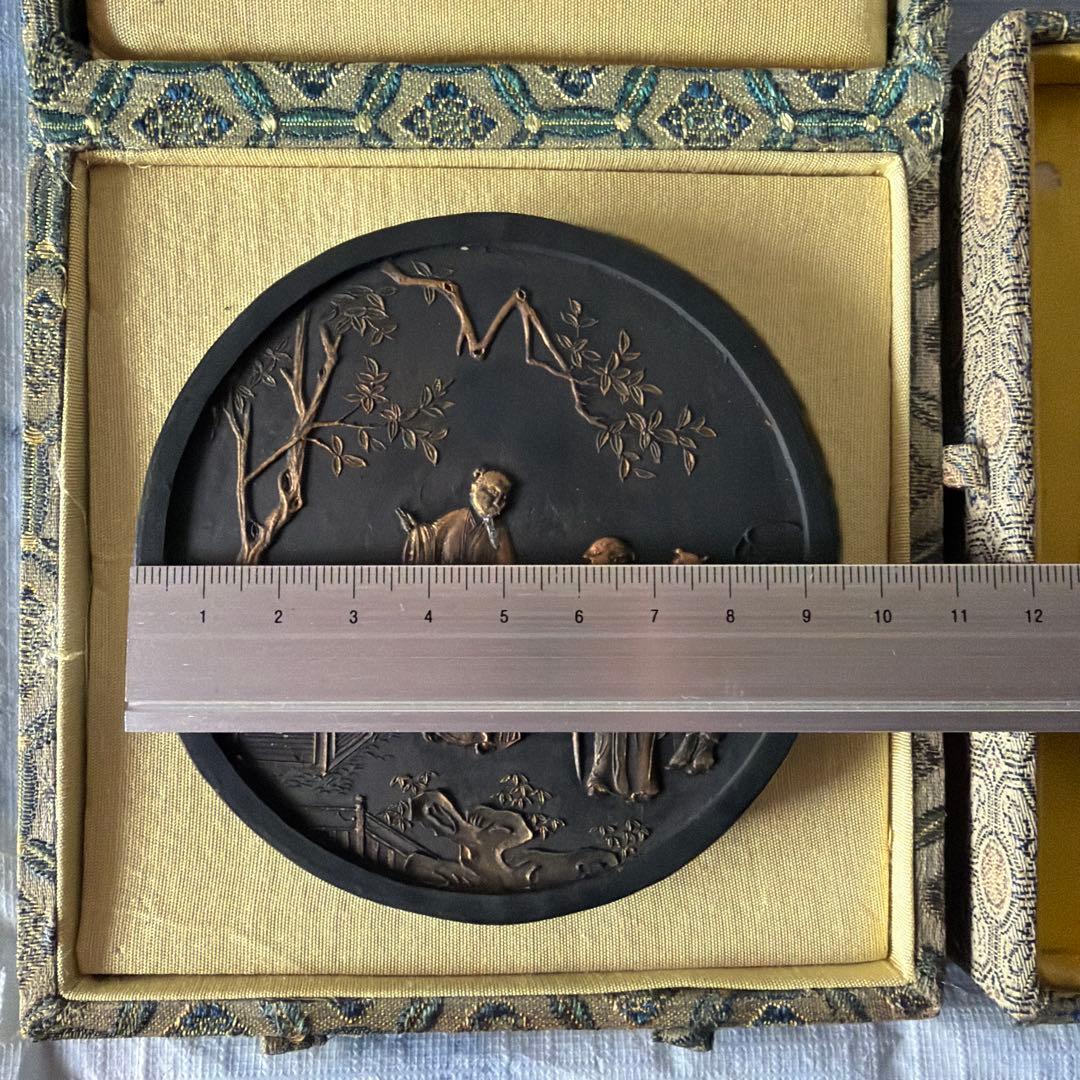 唐墨　墨　中国　胡開文　程君房　書道　習字　漢字　人物　専用箱入り