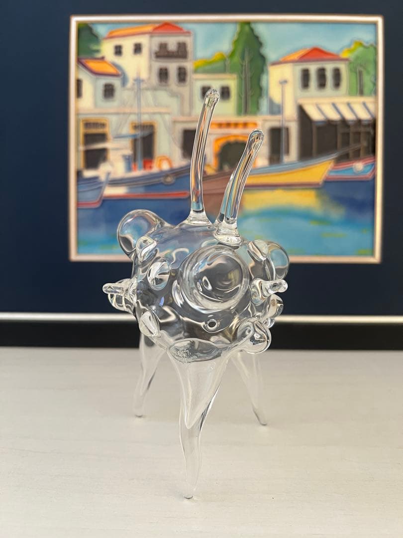 ボヘミアン　ガラス　レネ　オブジェ　チェコ