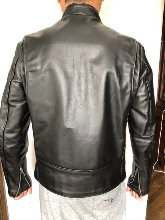 ショット　立襟　シングルライダース　38