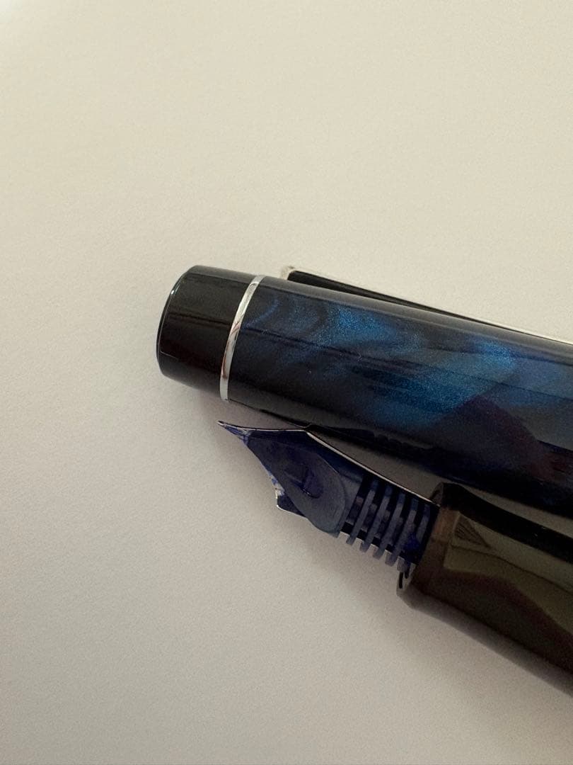 パイロット カスタムヘリテイジSE 万年筆 マーブルブルー F(細字) インク付