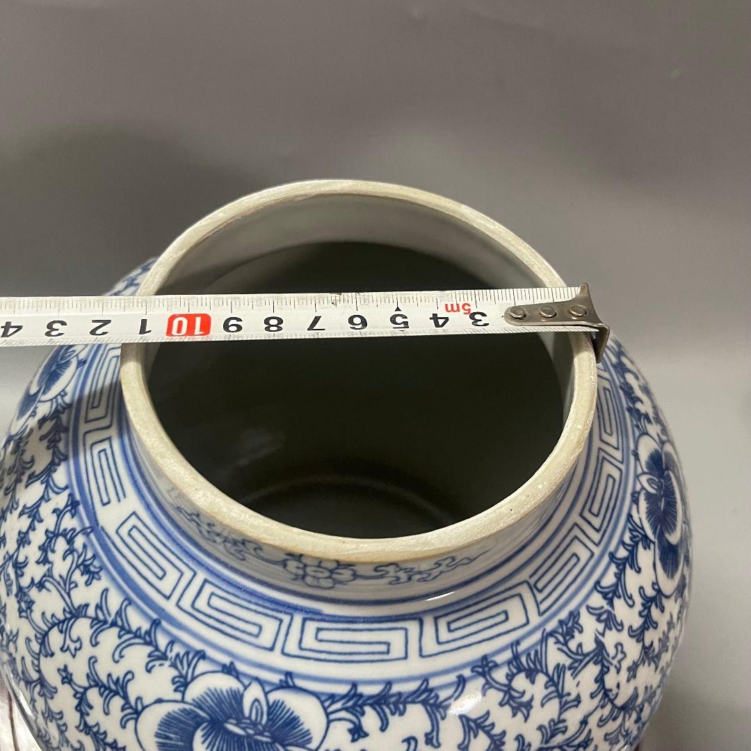 景徳鎮 青花磁器喜字将軍缶 陶磁器装飾品 工芸品 美術品 置物