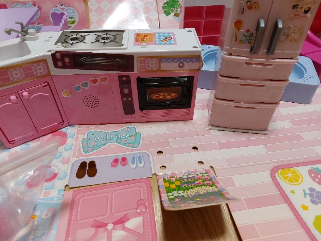 リカちゃんハウス、冷蔵庫、洗濯機、ひろびろキッチン、プリンちゃんセット