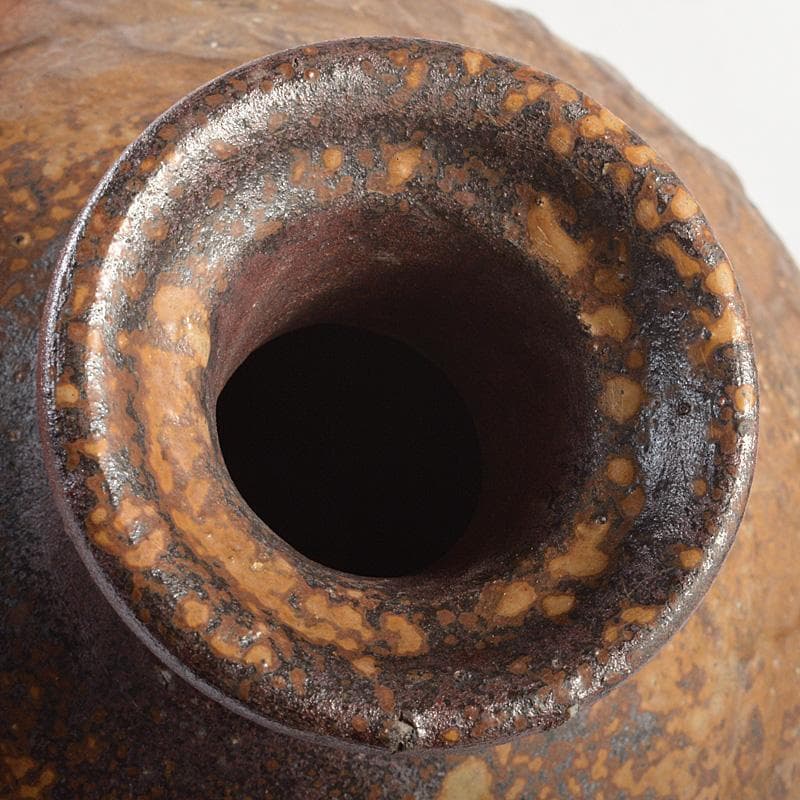 たか　備前焼　古備前　壷　花入　陶印あり　書付　C R5664C