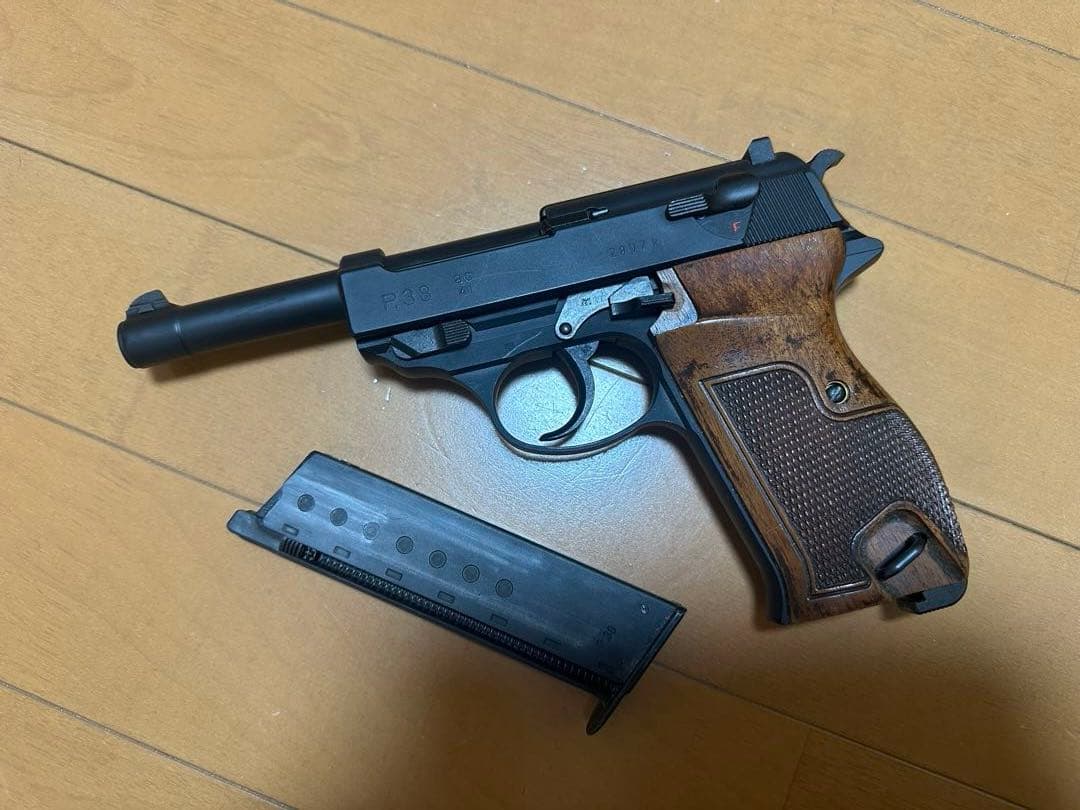 い*た様 マルゼン　ワルサーP38 木製グリップ付