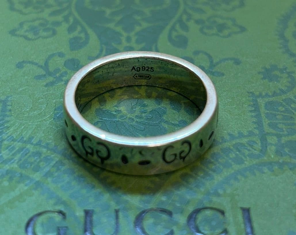 【付属品完備】GUCCI GGロゴ リング 18号