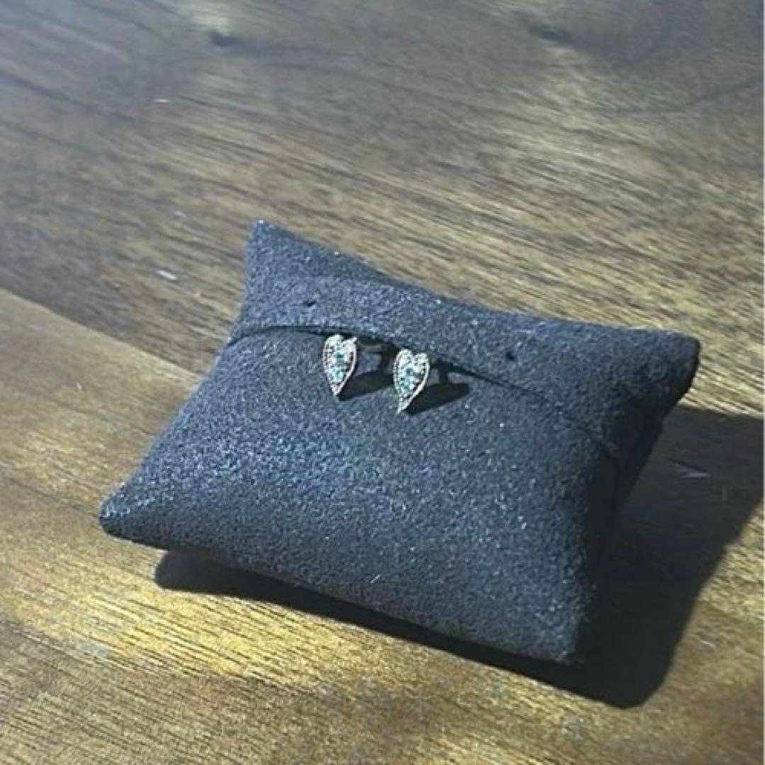 COCOSHNIK K10 ハート型ダイヤピアス