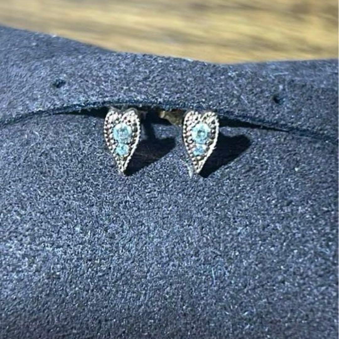 COCOSHNIK K10 ハート型ダイヤピアス