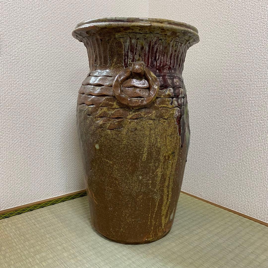 信楽焼　傘立て　壷