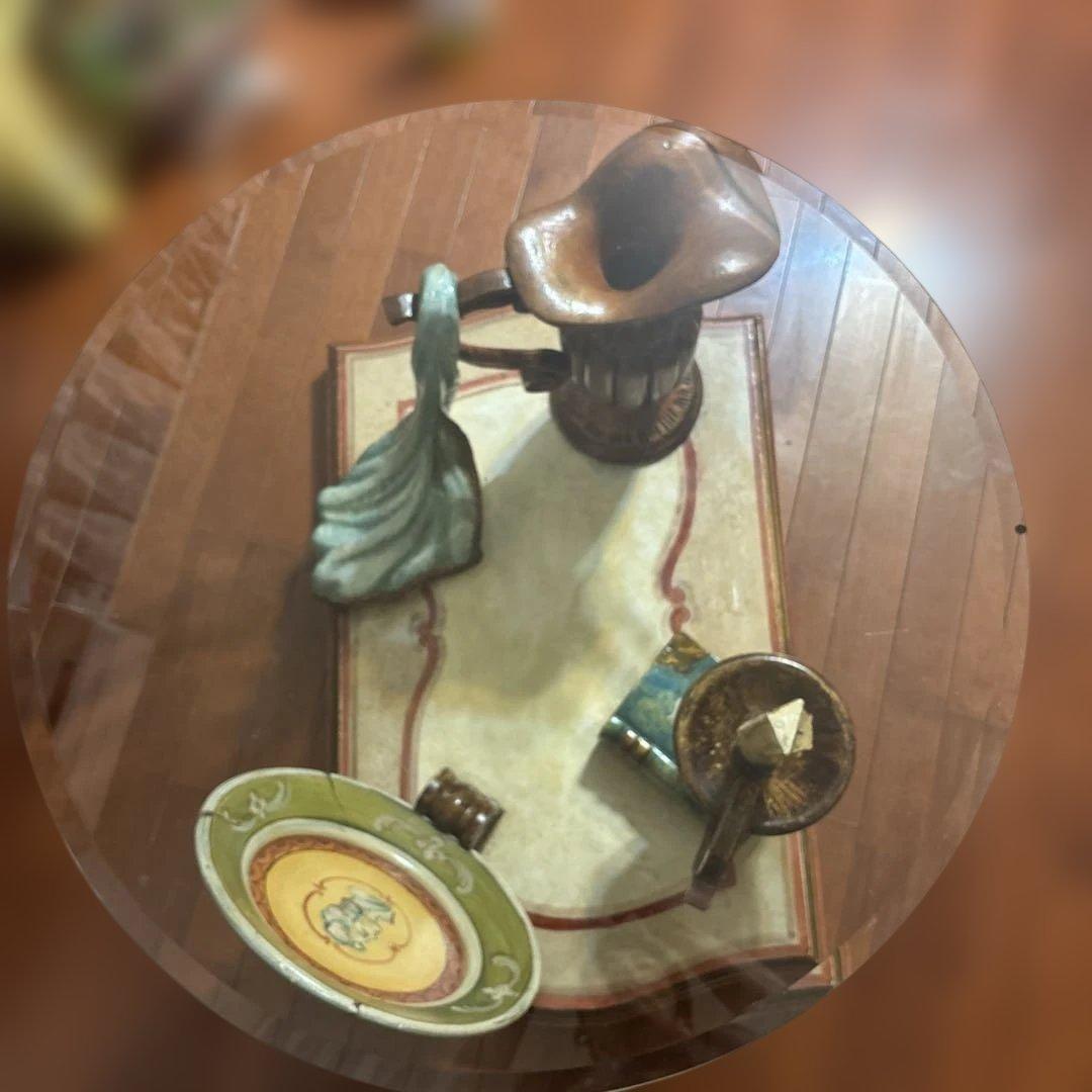 【 引取り限定　】ヴィンテージ　テーブル ガラステーブル　デザインテーブル