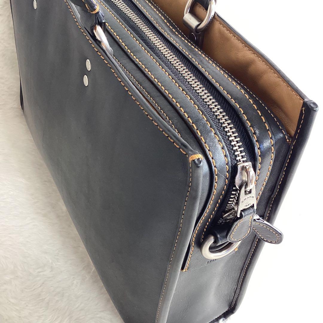 コーチ ローグ ビジネスバッグ グラブタンレザー