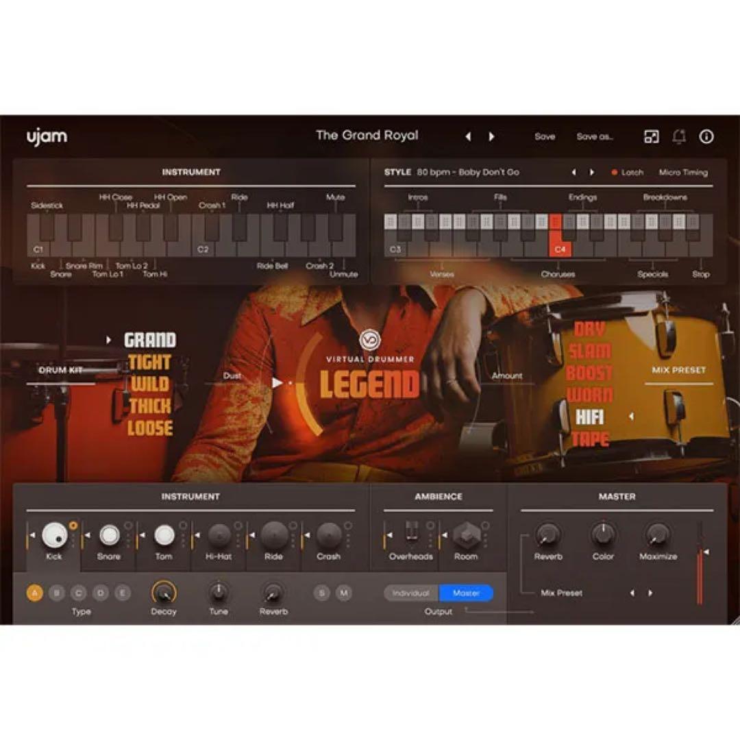 DTM・DAW UJAM Virtual Drummer LEGEND