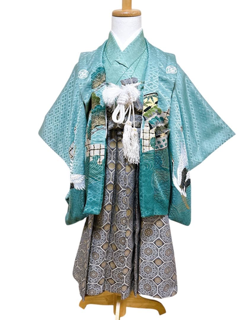 3歳から小さめ5歳♡男の子　フルセット　一式　緑系　兜　鶴