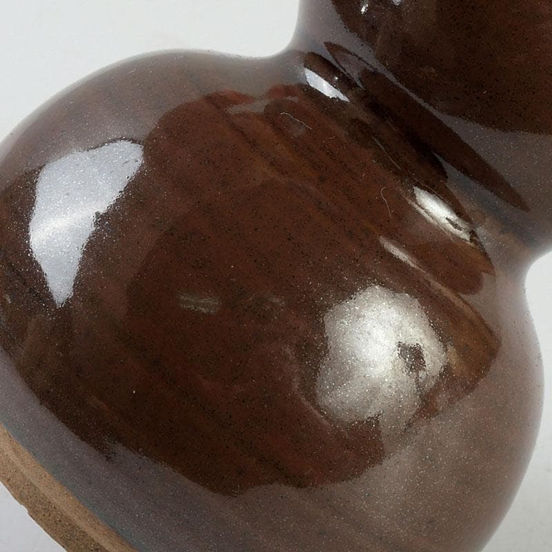 茶道具　平安　万代喜山作　瓢形茶入　仕覆付　共箱　V　9361