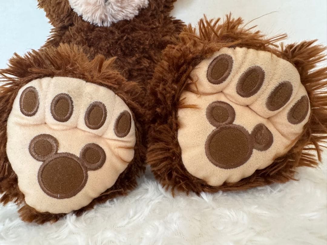 【レア】ディズニーベア　長毛　ダークブラウン　ダッフィー
