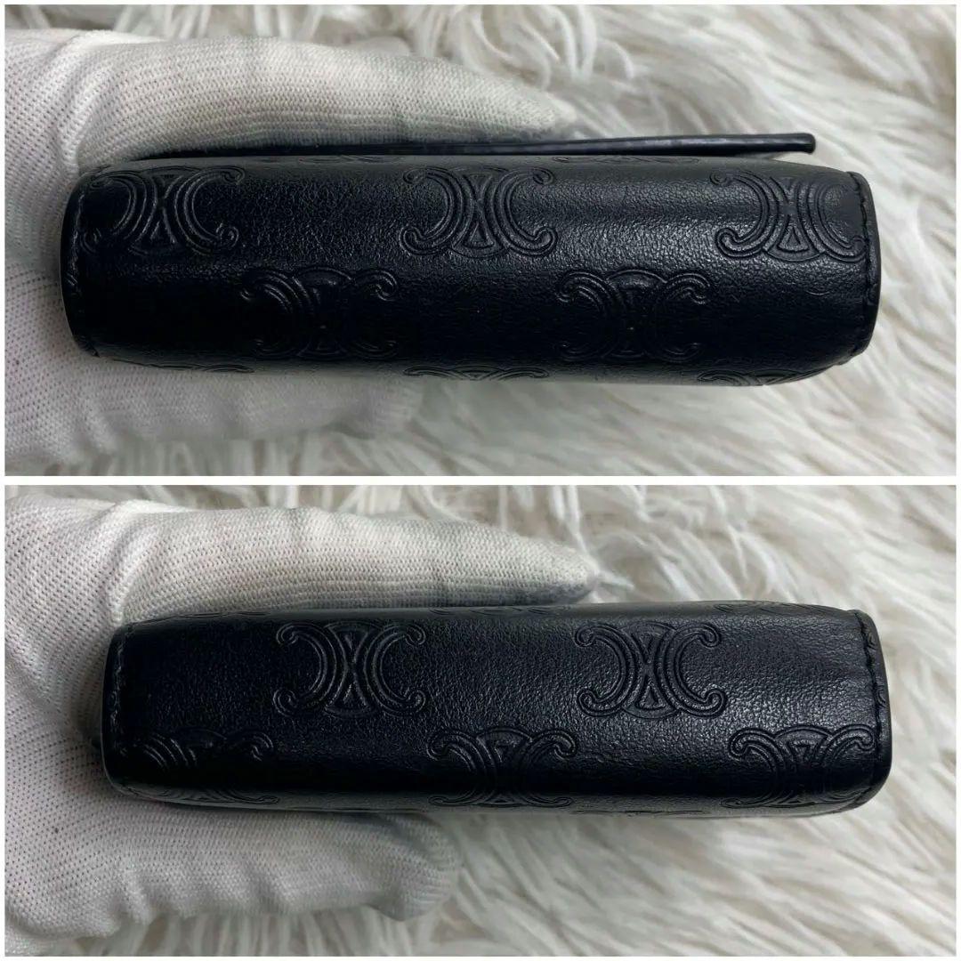 極美品✨️正規品✨セリーヌ スモールトリフォールドウォレット トリオンフ ロゴ