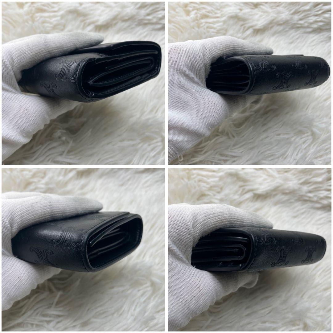 極美品✨️正規品✨セリーヌ スモールトリフォールドウォレット トリオンフ ロゴ