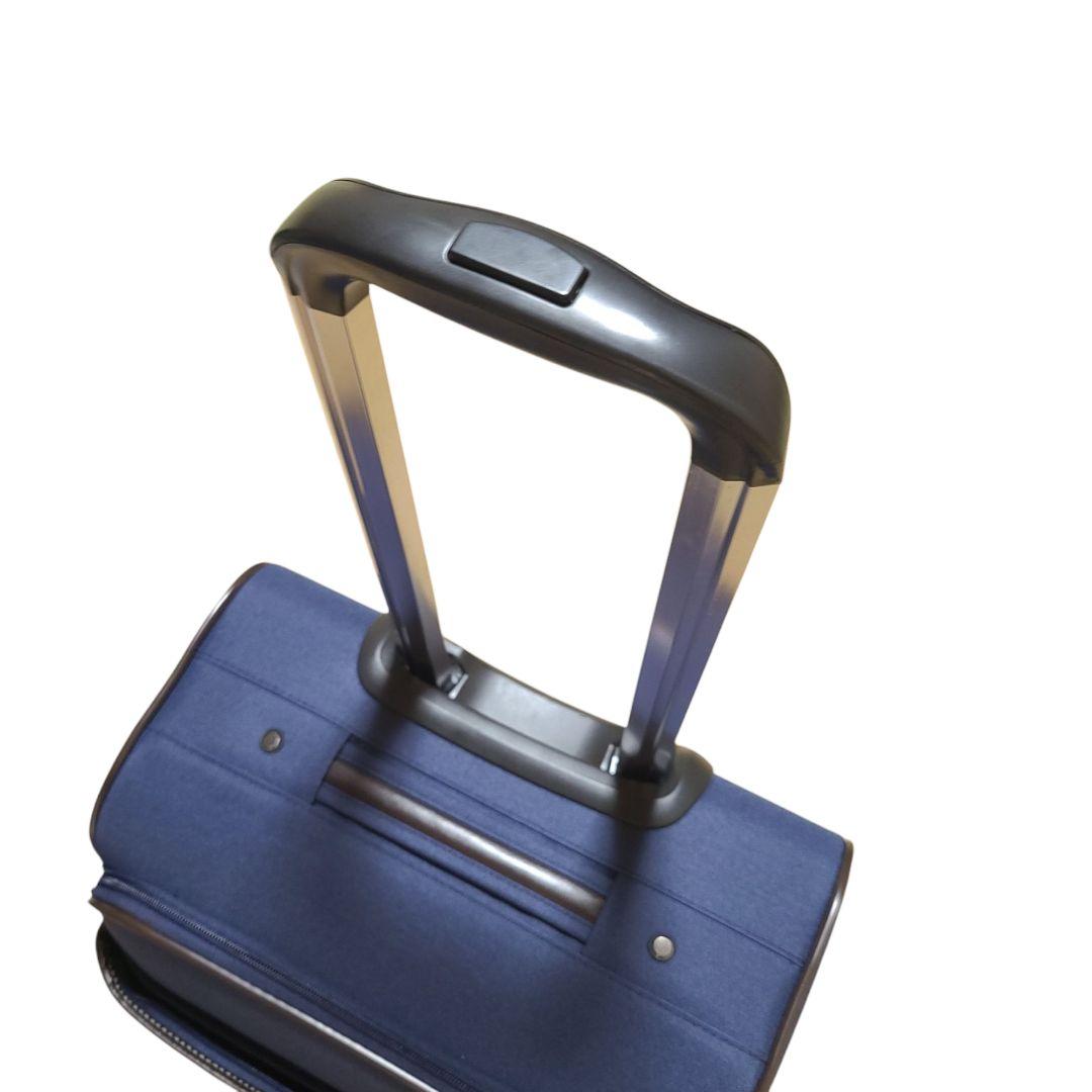 未使用☆possédez スーツケース 44L ソフト ファスナー ネイビー 布