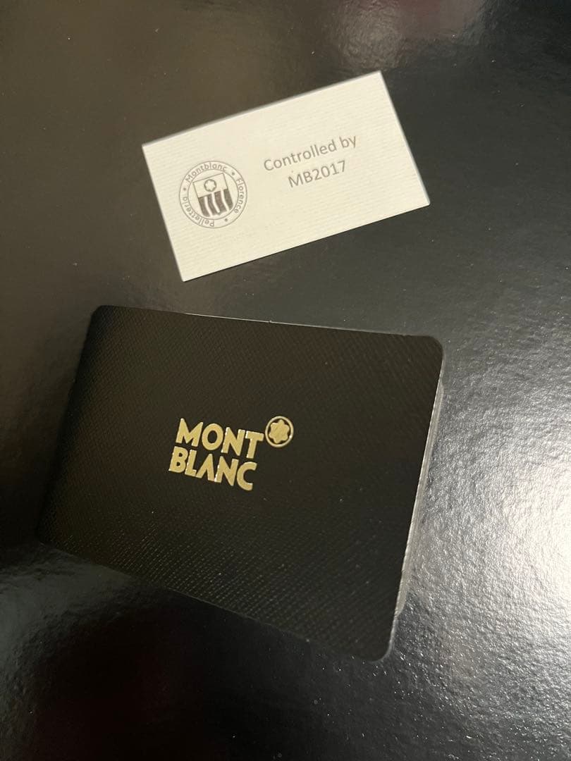 【Sae(簡易包装)】MONT BLANC ノートホルダー 黒 レザー