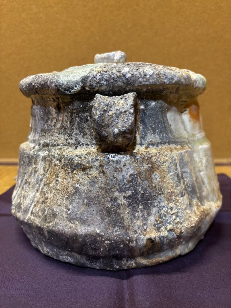 寺垣外窯　杉本貞光　伊賀　水指　「清泉」　東隆真　箱書　信楽焼　茶道具