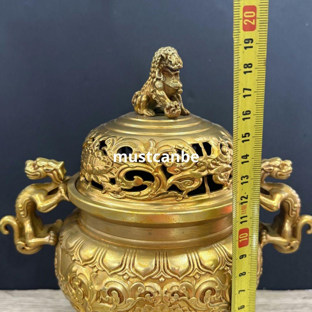 銅製 香炉 獣頭三足香炉 室内 仏堂 茶道 薫炉 工芸品 置物