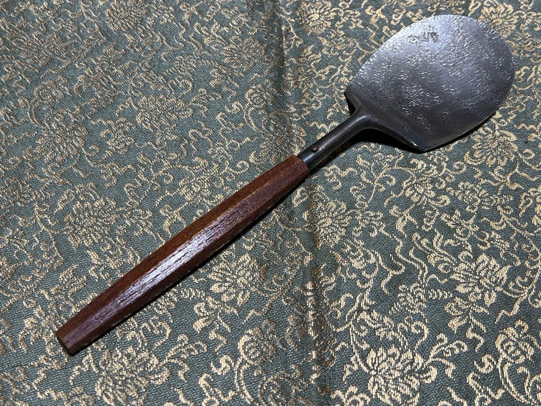 炉用灰匙 銀製 木製の柄