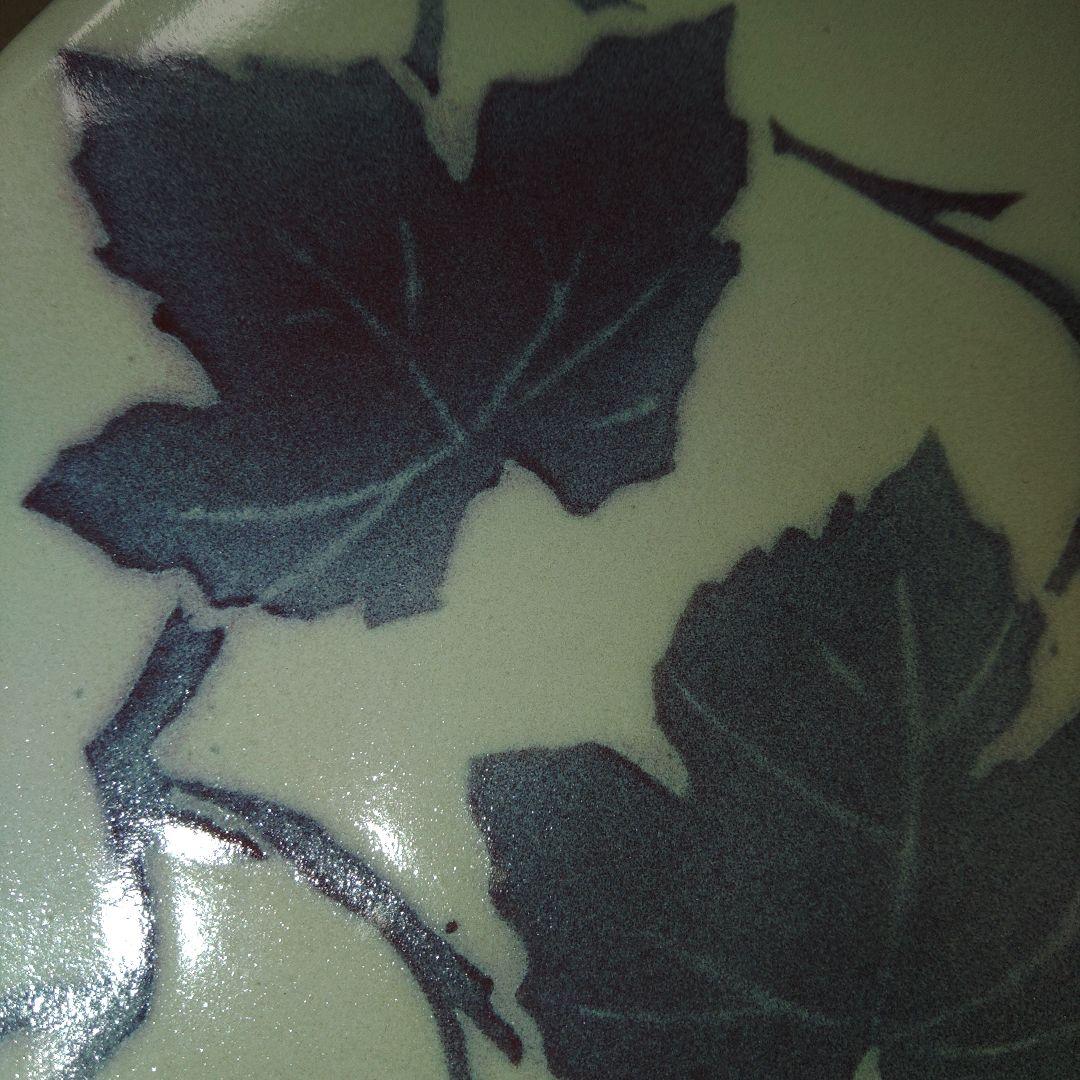 新潟県　高井進　葡萄文皿　共箱付き　作家物