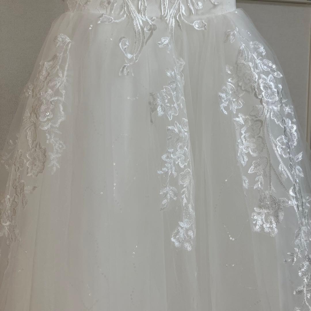 【美品】オフショルダーウェディングドレス