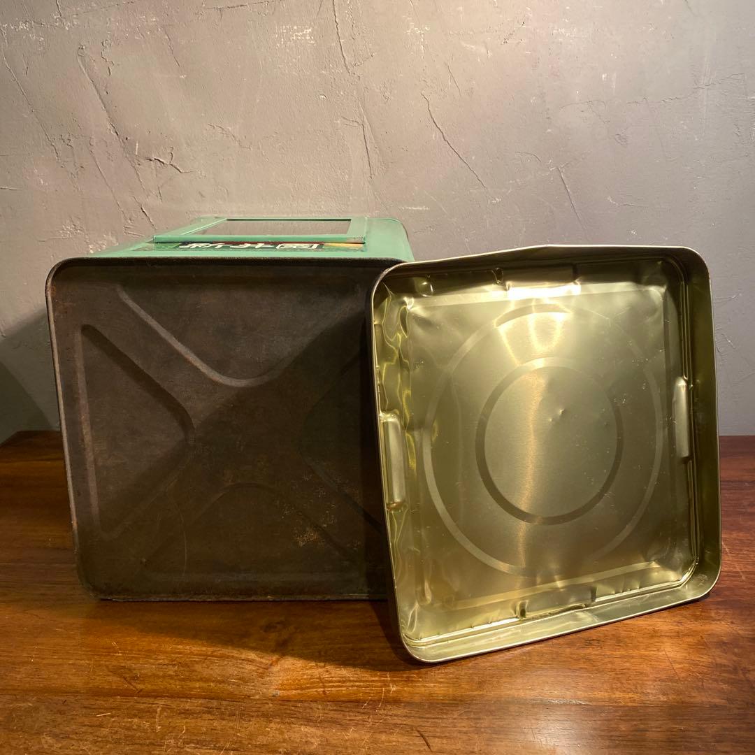 昭和レトロ 高級銘茶新井園 茶箱 缶 古道具 骨董品 稀少 ショーケース 什器