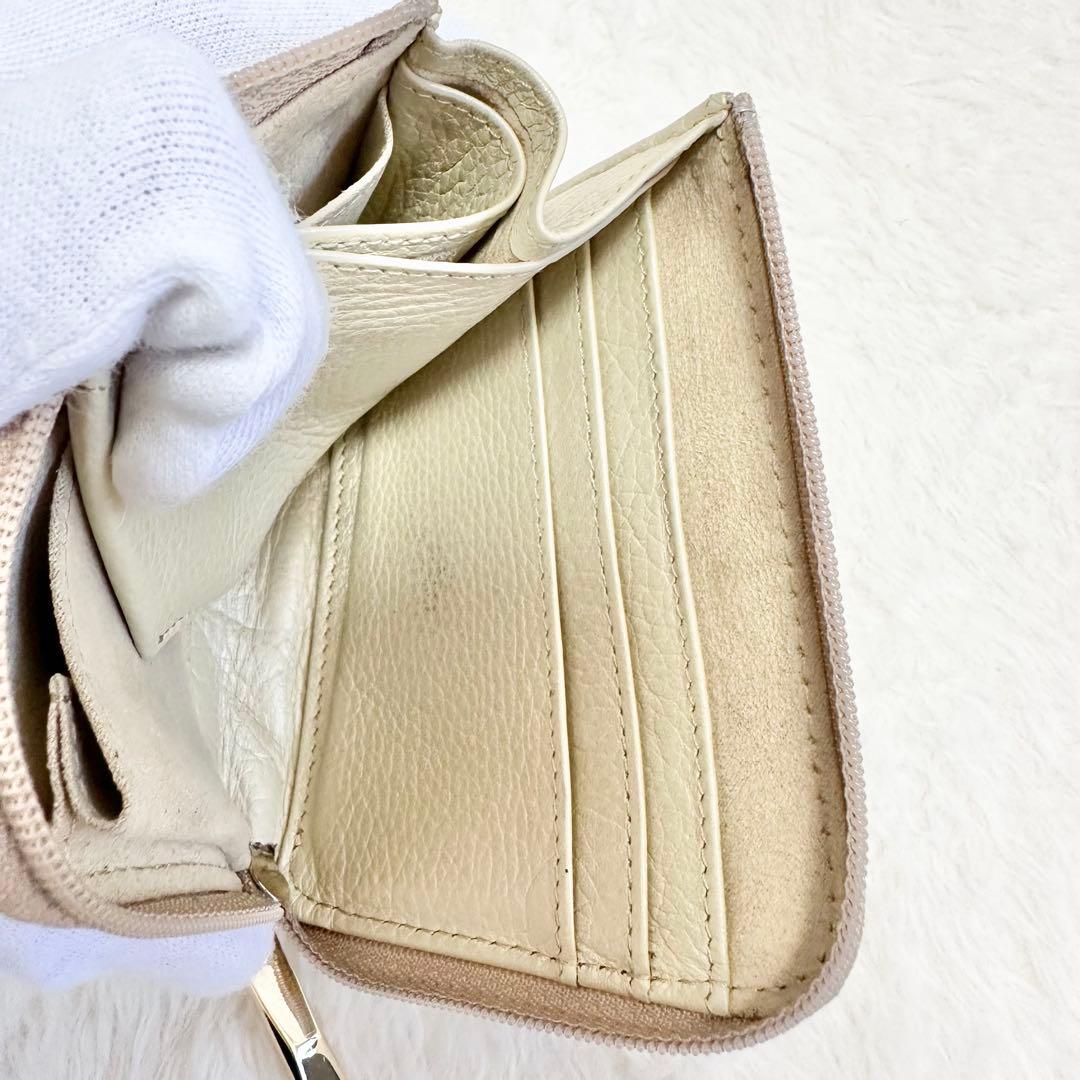 ATAO アタオ ミリモ パイソン箔 オーガニックロゼ ゴールド ミニ財布 ロゴ