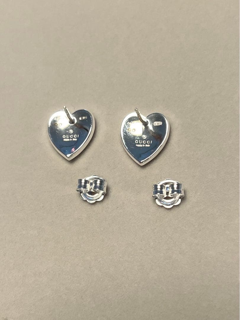 新品未使用 GUCCI グッチ インターロッキングG ハート付き ピアス