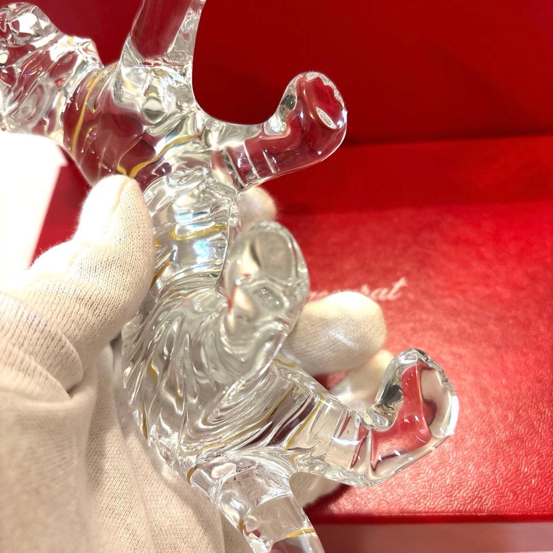 美品　バカラ クリスタル 干支 寅 トラ タイガー とら 寅 クリア