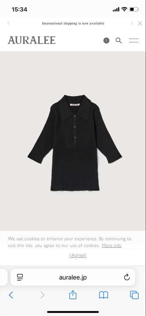 トップス AURALEE COTTON HIGH GAUGE RIB KNIT POLO