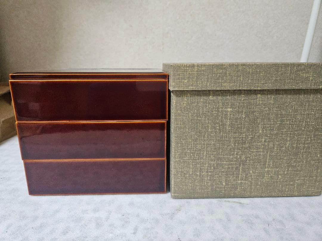 新品 招福重箱 5.5寸三段重（重箱）