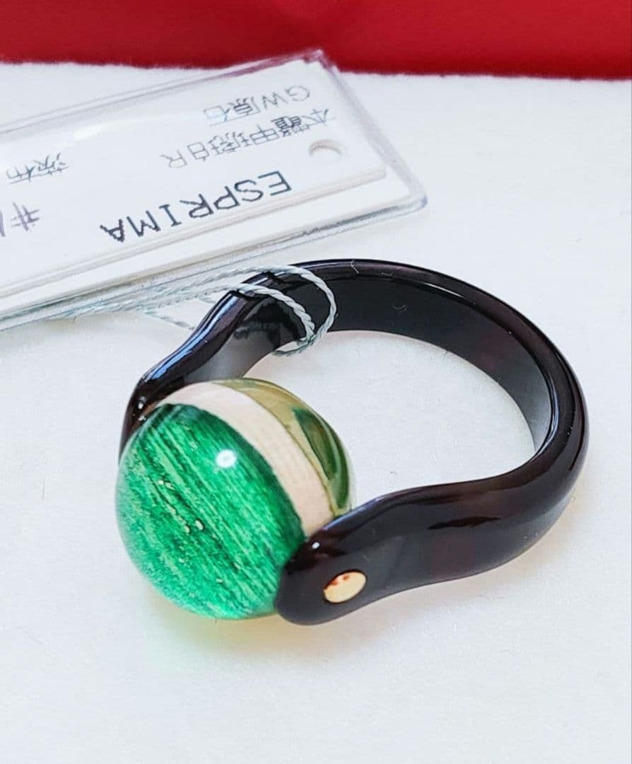 新入荷 天然アンバー 本鼈甲 リング