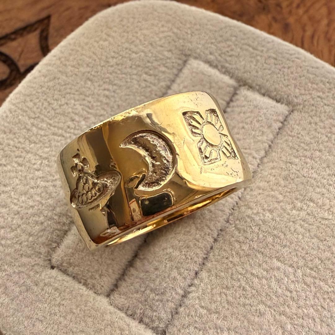 英国製初期版レアVivienneWestwoodオーブ/ウェディングリング L