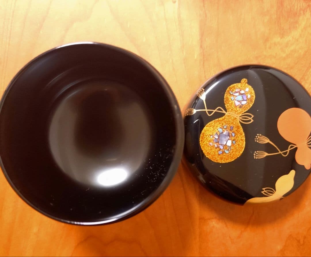 川連漆器 螺鈿 棗 漆工芸利山 蒔絵 茶道具 茶入 茶器 ロンダジル 六瓢