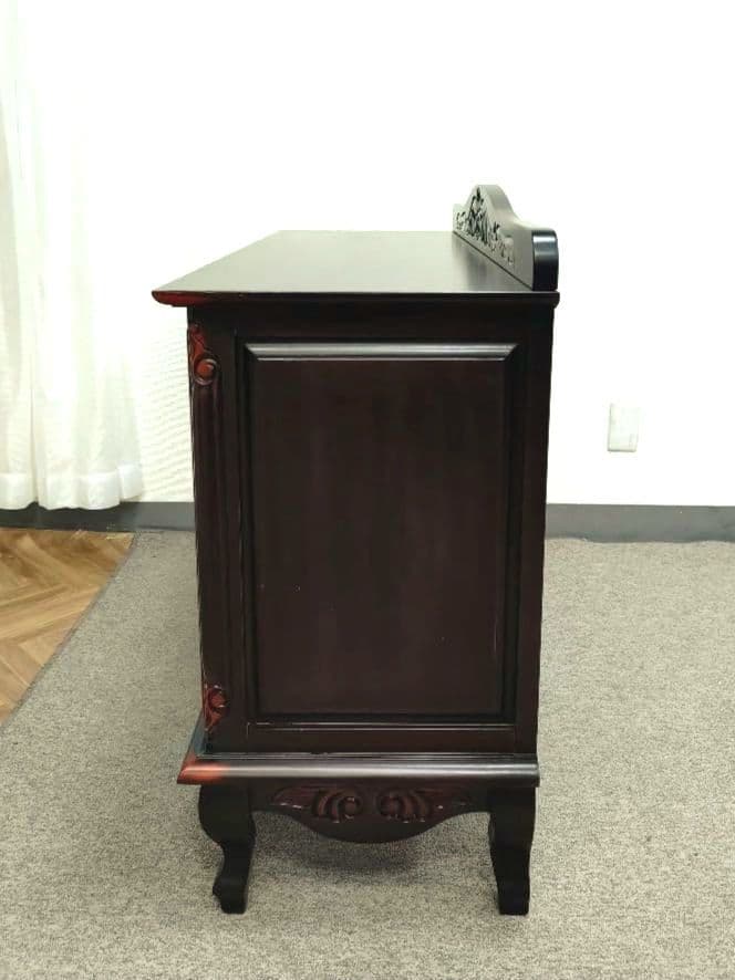 未使用アウトレット アンティーク調 猫脚 キャビネット マホガニー サイドボード