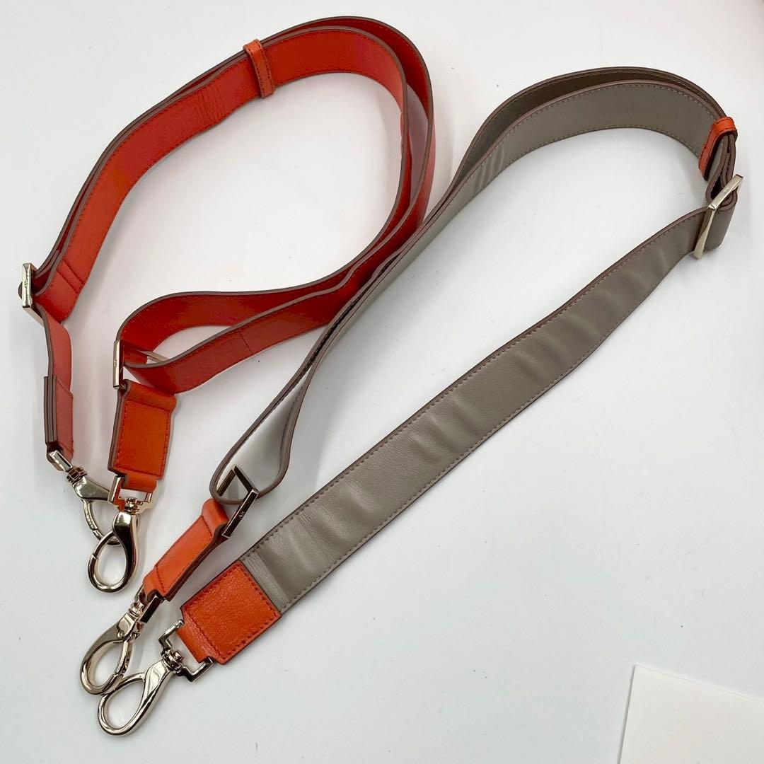 極美品　アニヤハインドマーチ　2way ハンドバッグ　レザー　タッセル　オレンジ