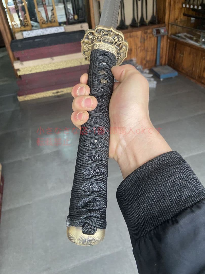 26寸黒武士打刀交叉滅 古兵器 武具 刀装具 日本刀 模造刀 居合刀