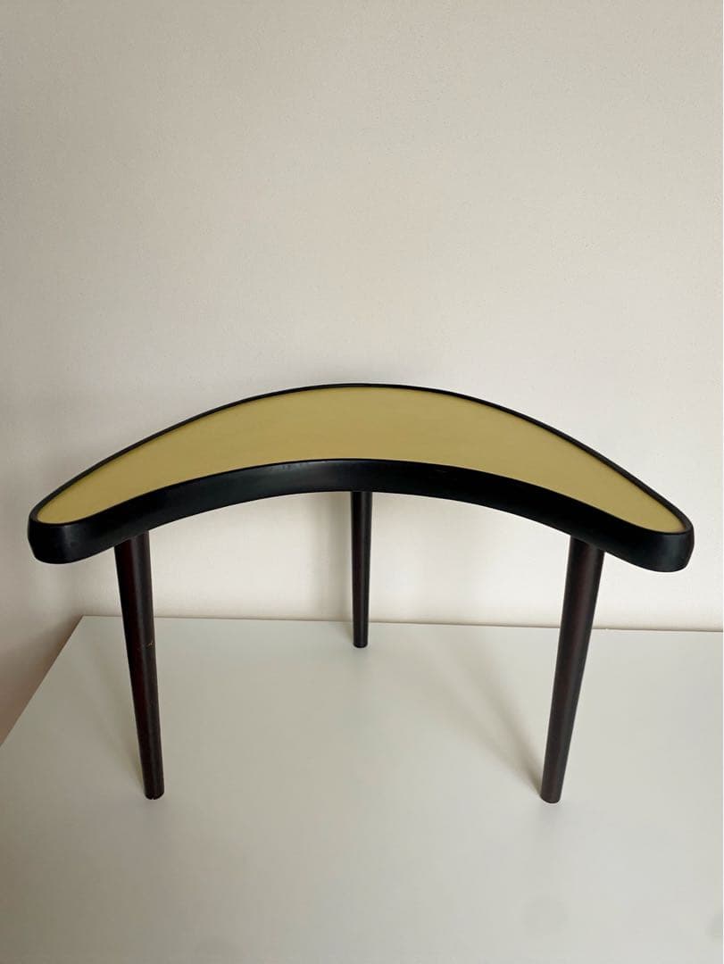 ビンテージ アンティーク 60s 70s サイドテーブル 黄 ミッドセンチュリー