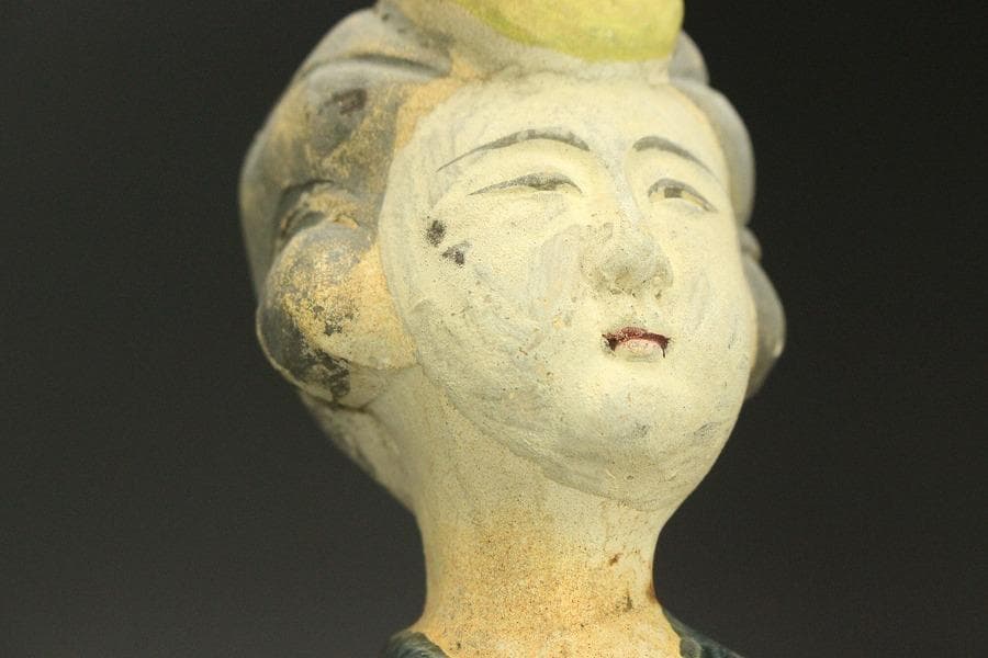 中国美術 三彩 女人 俑 高39.5cm(LC329)