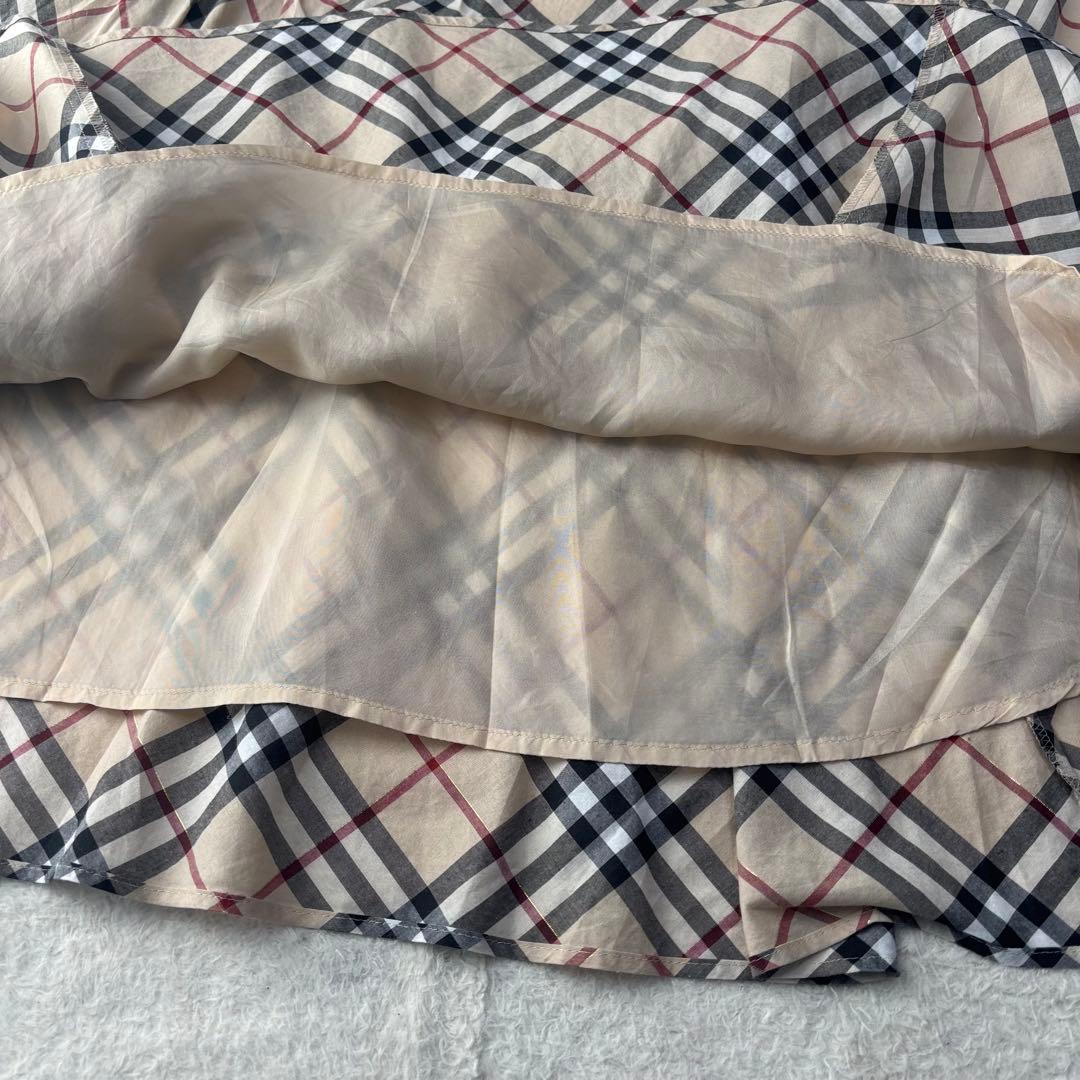 超大きいサイズ 46高級 バーバリーロンドンノバチェック柄 フレアスカート