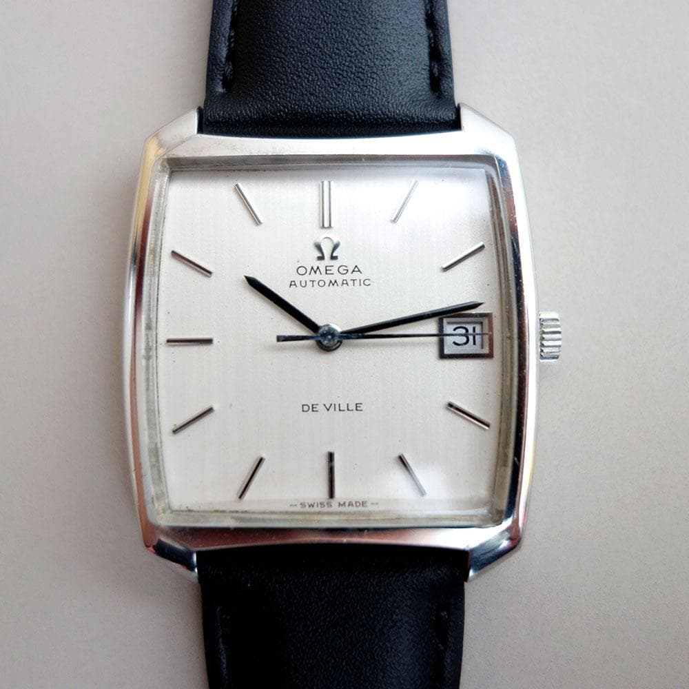 OMEGA DE VILLE オメガ デビル スクエア デイト 自動巻き メンズ