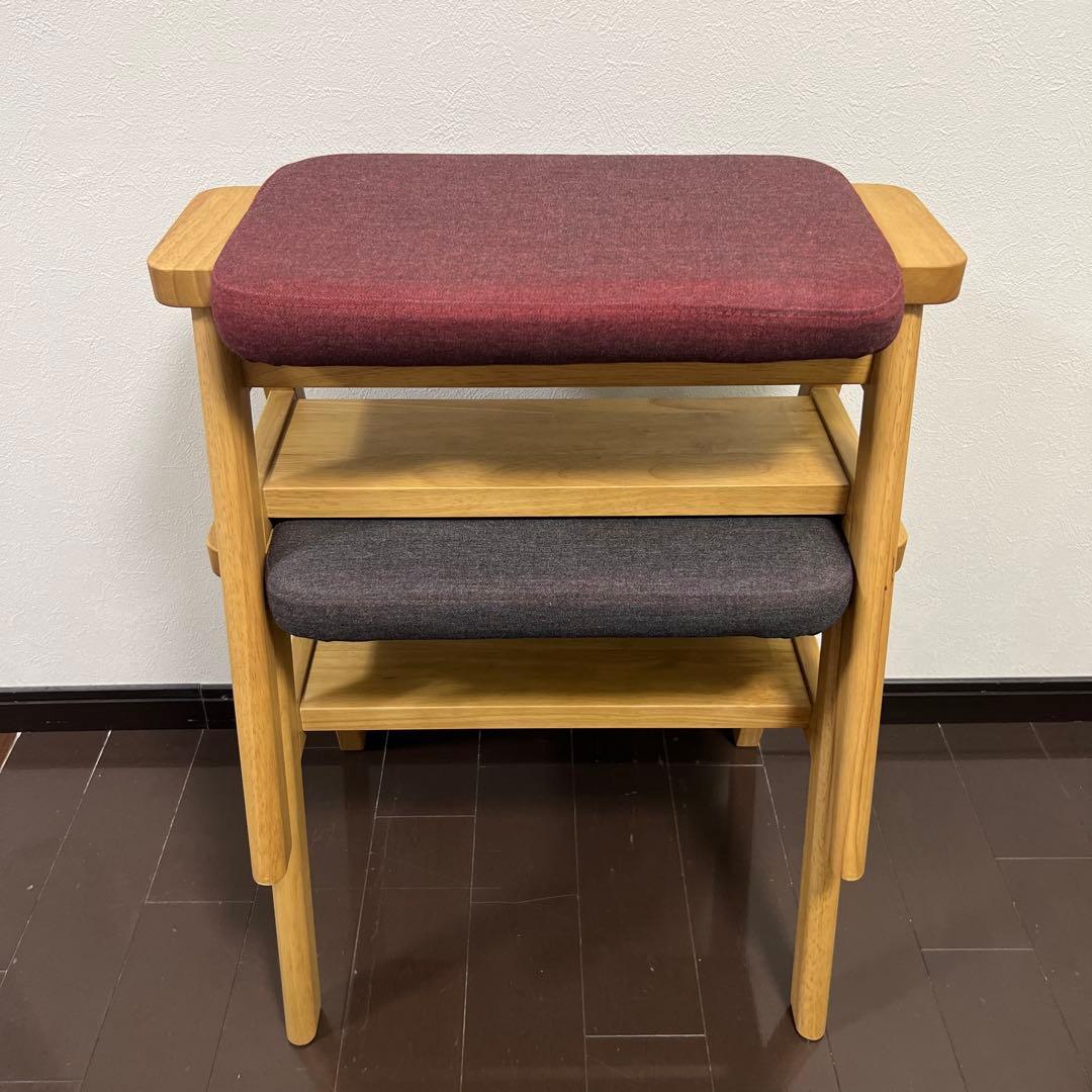 残反をつかったスタッキングスツール Rimix2 2個セット　無印良品