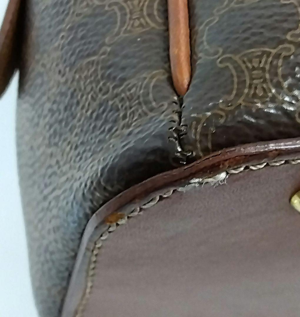 APD03 セリーヌ マカダム ハンドバッグ トリオンフ ゴールド金具