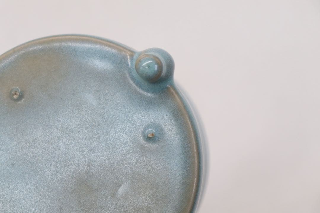 中国　鈞釉三足香炉　送料込み250622