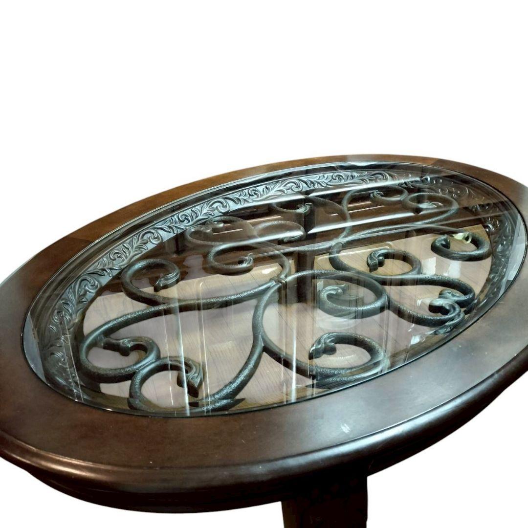 アシュレイ Ashley アンティーク ガラステーブル 家具